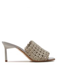 Calvin Klein Klapki Heel Mule Sandal 70 Latt HW0HW02144 Beżowy. Brązowe klapki Calvin Klein, bez wzorów, ze skóry, bez obcasa, bez zapięcia. Za 479.99 zł.