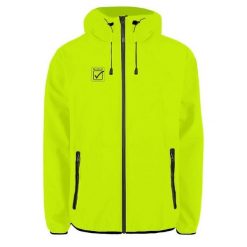 Fluo Żółta Unisex Softshell Kurtka - Wiatroszczelna i Oddychająca. Żółte kurtki przejściowe sportowe Givova, bez wzorów, z poliesteru, bez kaptura, trekkingowe. Za 272.99 zł.