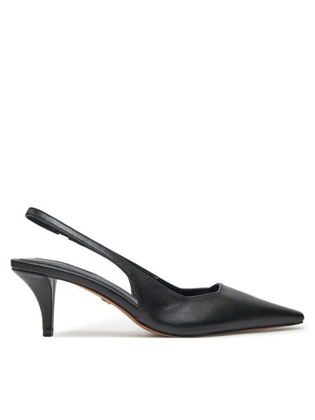 Nine West Czółenka WFA3377-1 Czarny. Czarne czółenka Nine West, bez wzorów, ze skóry, bez obcasa, bez zapięcia. Za 149.99 zł.