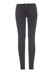 Herrlicher Dżinsy - Skinny fit - w kolorze czarnym rozmiar: W28. Czarne jeansy Herrlicher, z aplikacjami, ze skóry, klasyczne, z podwyższonym stanem. Za 127.95 zł.