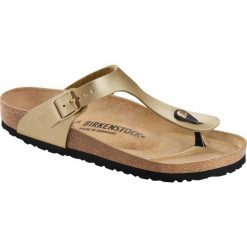 Japonki damskie Birkenstock Gizeh. Żółte japonki Birkenstock, bez wzorów, z materiału. Za 441.00 zł.