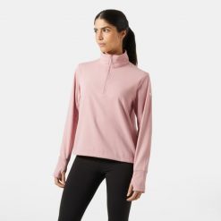 Damska bluza dresowa Helly Hansen Versalite. Czerwone bluzy bez kaptura Helly Hansen, bez wzorów, z dresówki, bez kaptura, trekkingowe. Za 319.50 zł.