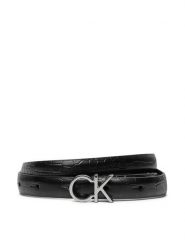 Calvin Klein Pasek Damski K60K612390 Czarny. Czarne paski Calvin Klein, bez wzorów, ze skóry. Za 219.99 zł.