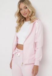 Różowa Bluza Rozsuwana z Kapturem Ecula. Czerwone bluzy Born2be, l, bez wzorów, z kapturem. W wyprzedaży za 72.24 zł.