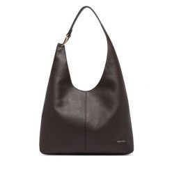Torebka Calvin Klein. Brązowe torebki klasyczne Calvin Klein, bez wzorów, klasyczne, bez dodatków. Za 1,099.00 zł.