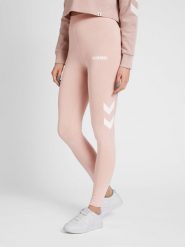 Damskie wysokie legginsy Hummel Legacy. Białe legginsy Hummel, bez wzorów, z bawełny, klasyczne. Za 156.50 zł.