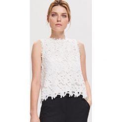 Elegancka bluzka z gipiurą - Kremowy. Białe bluzki marki Reserved, eleganckie. Za 89.99 zł.
