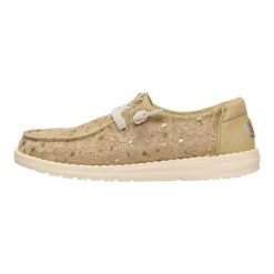 HeyDude Damskie Mokasyny Wendy Sequin Lace. Białe mokasyny Hey dude, bez wzorów, z materiału. Za 329.00 zł.