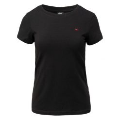 T-shirt Damski Slim Z Krótkim Rękawem Playo II. Czarne t-shirty Hi-tec, bez wzorów, sportowe, bez kołnierzyka, bez ramiączek. Za 53.99 zł.