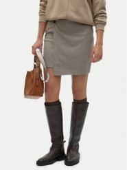 Vero Moda Spódnica mini Kawi 10319663 Beżowy Regular Fit. Brązowe spódnice Vero Moda, bez wzorów, z syntetyku, mini. Za 69.99 zł.