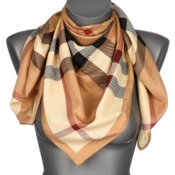 Chusta Damska Apaszka Pod Szyję Lekka Elegancka Oryginalna Mdb-41 : Kolory - Czerwony. Czerwone chusty bez wzorów, z materiału, eleganckie. Za 29.99 zł.