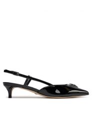 Guess Czółenka Jesson FLPJES PAT05 Czarny. Czarne czółenka Guess, z aplikacjami, z lakierowanej skóry, bez obcasa, bez zapięcia. Za 309.99 zł.