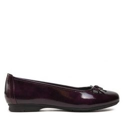 Baleriny Jana. Fioletowe baleriny JANA, bez wzorów, bez obcasa, bez zapięcia. Za 159.99 zł.