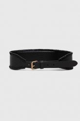 AllSaints pasek skórzany damski kolor czarny. Czarne paski AllSaints, bez wzorów. Za 509.99 zł.