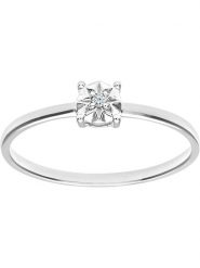 Revoni Złoty pierścionek z diamentem rozmiar: 58. Szare pierścionki Revoni, z diamentem, złote. Za 913.99 zł.