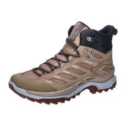 Buty trekkingowe damskie Lowa Innovo Mid Gtx. Brązowe buty trekkingowe Lowa, z materiału, za kostkę, bez zapięcia. Za 987.00 zł.