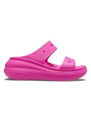 Crocs Klapki "Classic Crush" w kolorze różowym rozmiar: 42/43. Różowe klapki Crocs, bez wzorów, klasyczne, z otwartym noskiem, bez obcasa, na platformie, bez zapięcia. Za 88.02 zł.