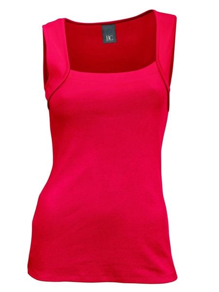 Heine Top w kolorze czerwonym rozmiar: 48. Czerwone topy Heine, bez wzorów, z bawełny, bez kołnierzyka, bez ramiączek. Za 55.95 zł.