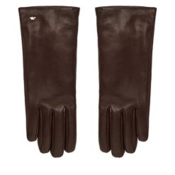 Rękawiczki Weekend Max Mara. Brązowe rękawiczki Weekend Max Mara, bez wzorów. Za 669.99 zł.
