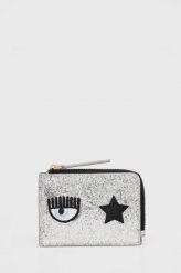 Chiara Ferragni portfel Range O- Eye start logo damski kolor srebrny. Szare portfele Chiara Ferragni, bez wzorów. W wyprzedaży za 249.99 zł.