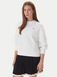 Lacoste Bluza SF0046 Biały Oversize. Białe bluzy Lacoste, bez wzorów, z bawełny, bez ramiączek, bez kaptura. Za 649.99 zł.