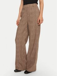 STAUD Spodnie palazzo Prince R24F4138 Beżowy Regular Fit. Brązowe spodnie materiałowe STAUD, bez wzorów, z materiału. Za 949.99 zł.