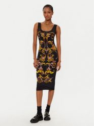 Versace Jeans Couture Sukienka codzienna 78HAO9P6 Czarny Slim Fit. Czarne sukienki Versace Jeans Couture, na co dzień, bez wzorów, z jeansu, bez kołnierzyka, bez ramiączek, proste. Za 839.99 zł.