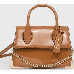 Aldo torebka Beralaeclya kolor brązowy. Brązowe torebki klasyczne Aldo, bez wzorów, z włókna, na ramię, bez dodatków. Za 279.99 zł.