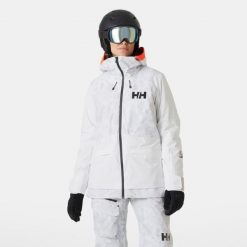 Damska kurtka narciarska Helly Hansen Powchaser 2.0. Szare kurtki narciarskie Helly Hansen, na zimę, bez wzorów, bez kaptura, narciarskie, primaloft. Za 1,344.00 zł.