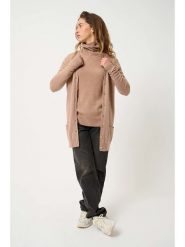 AUTHENTIC CASHMERE Kaszmirowy kardigan "Cimet" w kolorze beżowym rozmiar: L. Brązowe swetry AUTHENTIC CASHMERE, na lato, l, bez wzorów, z kaszmiru, bez ramiączek. Za 260.35 zł.