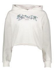 Pepe Jeans Bluza w kolorze białym rozmiar: XS. Białe bluzy Pepe Jeans, xs, bez wzorów, z jeansu, bez ramiączek, z kapturem. Za 127.65 zł.