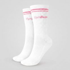 Skarpety unisex fitness 3/4 Crew. Czerwone skarpetki GYMBEAM, bez wzorów, z bawełny. Za 17.90 zł.