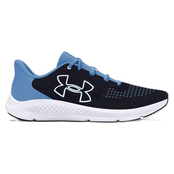 Buty do biegania damskie Under Armour Charged Pursuit 3 Big Logo. Czarne buty do biegania Under Armour, bez wzorów, bez zapięcia, do biegania. Za 219.99 zł.