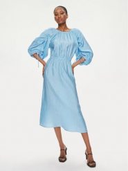 Karen by Simonsen Sukienka letnia Noma 10104828 Błękitny Relaxed Fit. Niebieskie sukienki Karen by Simonsen, bez wzorów, z lyocellu, bez kołnierzyka, bez ramiączek. Za 439.99 zł.