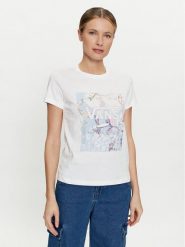 Vans T-Shirt Wild Bouquet Box Crew Ss VN000JGA Biały Regular Fit. Białe t-shirty Vans, l, bez wzorów, z bawełny, bez kołnierzyka, bez ramiączek. Za 99.99 zł.