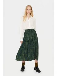 SAINT TROPEZ Bluzka "Alba" w kolorze kremowym rozmiar: XL. Brązowe bluzki Saint Tropez, xl, bez wzorów, z wiskozy, bez kołnierzyka, bez ramiączek. Za 82.99 zł.