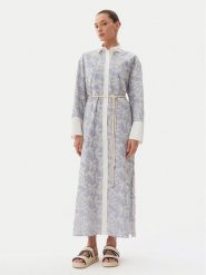 Munthe Sukienka koszulowa Filira 251134625136 Błękitny Loose Fit. Niebieskie sukienki Munthe, bez wzorów, z bawełny, bez kołnierzyka, bez ramiączek, koszulowe. Za 829.99 zł.
