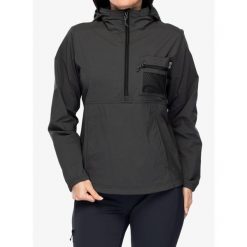 Kurtka przeciwwiatrowa damska Royal Robbins Merced Anorak. Szare kurtki przejściowe sportowe ROYAL ROBBINS, bez wzorów, z softshellu, bez kaptura, trekkingowe. Za 482.99 zł.