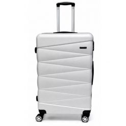 Walizka na kółkach Sapphire ST-2240 srebrna - duża L DUO. Niebieskie walizki SAPPHIRE, duże. W wyprzedaży za 149.80 zł.