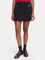 Tommy Hilfiger Spódnica mini WW0WW52234 Czarny Regular Fit. Czarne spódnice Tommy Hilfiger, bez wzorów, z syntetyku, mini. Za 529.99 zł.
