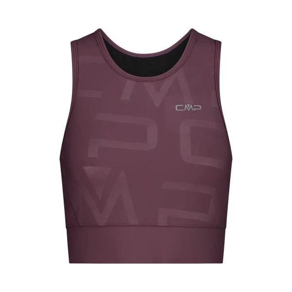 Damski tank top CMP. Brązowe topy CMP, bez wzorów, sportowe, bez kołnierzyka, bez ramiączek. Za 217.50 zł.