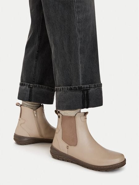 Go Soft Botki CEO-WI23-BOKKA-01 Beżowy jasny. Brązowe botki GO SOFT, bez wzorów, ze skóry, bez obcasa, na płaskiej podeszwie, bez zapięcia. Za 249.99 zł.