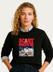 WOOOP Bluza "Scary Movie Official Safety vs Death" w kolorze czarnym rozmiar: XXL. Czarne bluzy Wooop, xxl, bez wzorów, bez ramiączek, bez kaptura. Za 108.99 zł.