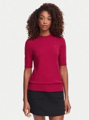 Tommy Hilfiger Sweter WW0WW49705 Czerwony Slim Fit. Czerwone swetry Tommy Hilfiger, xs, bez wzorów, z bawełny, bez ramiączek. Za 369.99 zł.