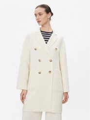 MAX&Co. Płaszcz wełniany Riccardo Biały Regular Fit. Białe płaszcze MAX&Co., bez wzorów, z wełny, bez kaptura. Za 2,889.00 zł.