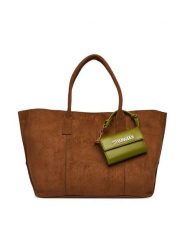 Steve Madden Torebka Bantonia 13002291 Brązowy. Brązowe shopper bag Steve Madden, bez wzorów, ze skóry, bez dodatków. Za 599.99 zł.