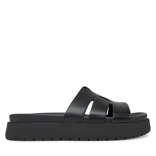 Klapki DeeZee. Czarne klapki DeeZee, bez wzorów, bez obcasa, bez zapięcia. Za 119.99 zł.