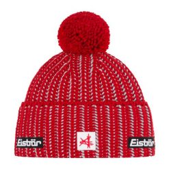 Czapka Eisbar Ronda Pompon MÜ SA. Czerwone czapki zimowe Eisbär, bez wzorów, z polaru, eleganckie. Za 269.90 zł.