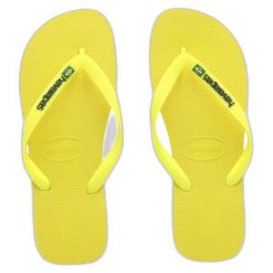 Japonki Havaianas Brasil Logo Neon. Żółte japonki Havaianas, bez wzorów. Za 69.99 zł.