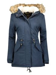 Geographical Norway Parka "Ampuria" w kolorze granatowym rozmiar: S. Niebieskie płaszcze Geographical Norway, s, bez wzorów, bez kaptura. Za 312.58 zł.